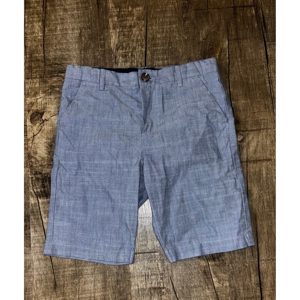 H&M Boys Blue Linen Blend Chino Shorts Size 7-8Y Dress Shorts Light Blue‎